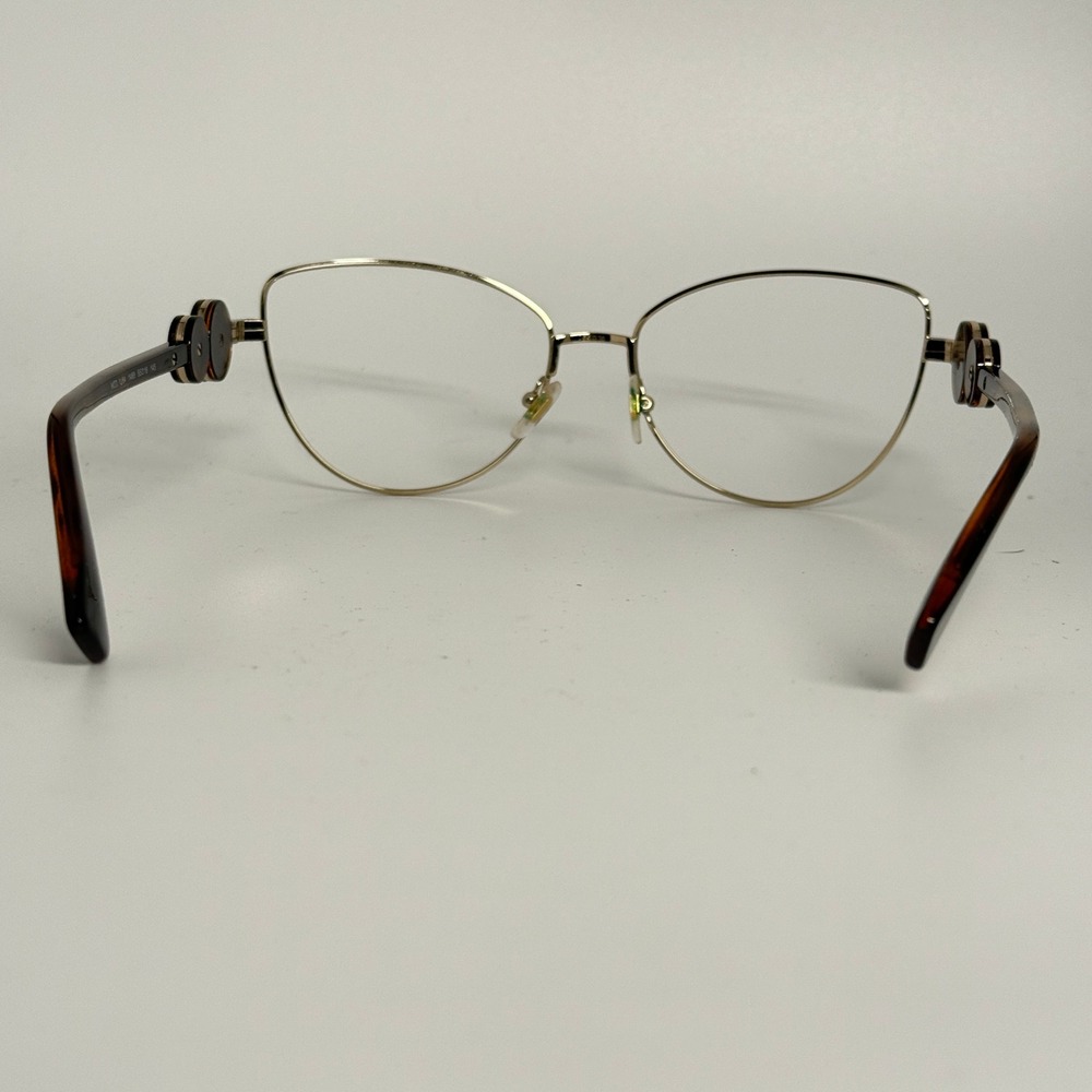 Versace MOD 1284 1489 Gold Tortoise Cat Eye Eyeglasses Frames 55 16 145 Italy - Picture 3 of 7